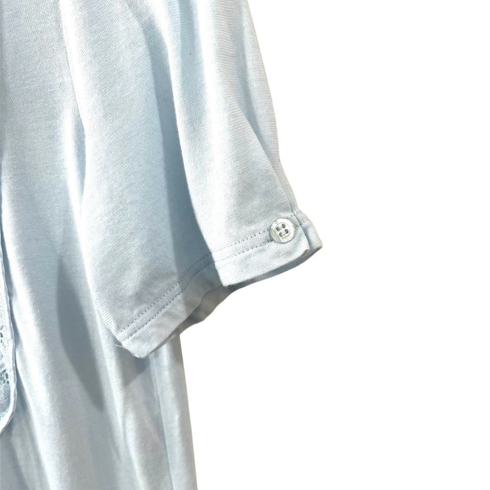 La Perla Joelle nightgown sleepwear S II blue made in Italy gown cotton modal - Picture 5 of 10